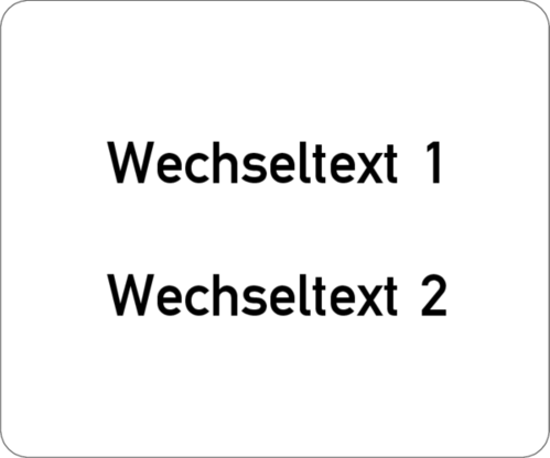 Gravurschild 60x50x1,5mm, Kunststoff weiß, 2-zeilig, selbstklebend