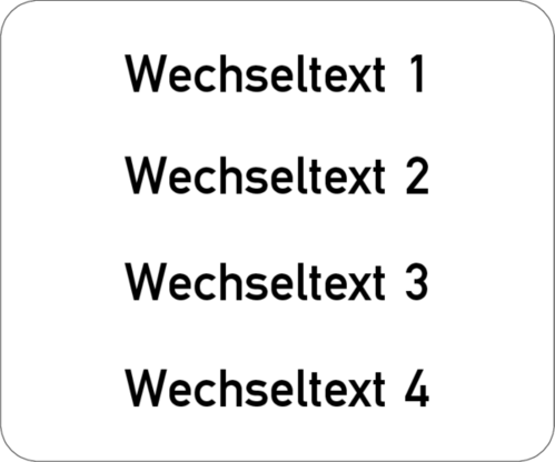 Gravurschild 60x50x1,5mm, Kunststoff weiß , 4-zeilig, selbstklebend