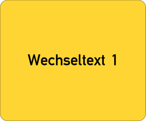 Gravurschild 60x50x1,5mm, Kunststoff gelb, 1-zeilig, selbstklebend