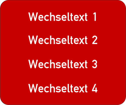 Gravurschild 60x50x1,5mm, Kunststoff rot, 4-zeilig, selbstklebend