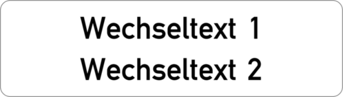 Gravurschild 70x20x1,0mm, Kunststoff weiß, 2-zeilig, selbstklebend