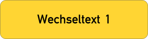 Gravurschild 75x20x1,0mm, Kunststoff gelb, 1-zeilig, selbstklebend