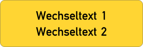 Gravurschild 75x25x1,5mm, Kunststoff gelb, 2-zeilig, selbstklebend