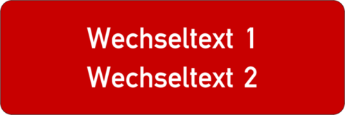 Gravurschild 75x25x1,5mm, Kunststoff rot, 2-zeilig, selbstklebend