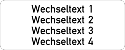 Gravurschild 75x30x1,5mm, Kunststoff weiß, 4-zeilig, selbstklebend