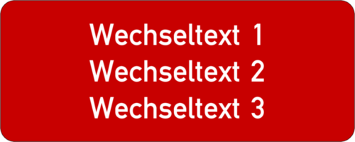 Gravurschild 75x30x1,5mm, Kunststoff rot, 3-zeilig, selbstklebend