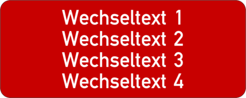 Gravurschild 75x30x1,5 mm, Kunststoff rot, 4-zeilig, selbstklebend
