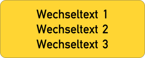 Gravurschild 75x30x1,5mm, Kunststoff gelb, 3-zeilig, selbstklebend