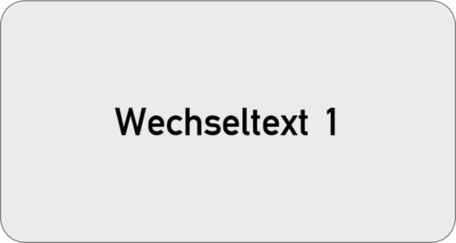 Gravurschild 75x40x1,5mm, Kunststoff silbermetallic, 1-zeilig, selbstklebend