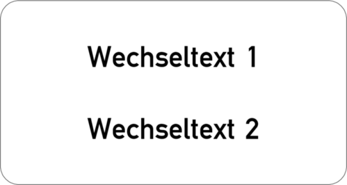 Gravurschild 75x40x1,5mm, Kunststoff weiß, 2-zeilig, selbstklebend