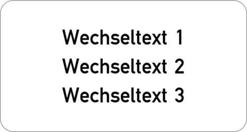 Gravurschild 75x40x1,5mm, Kunststoff weiß, 3-zeilig, selbstklebend