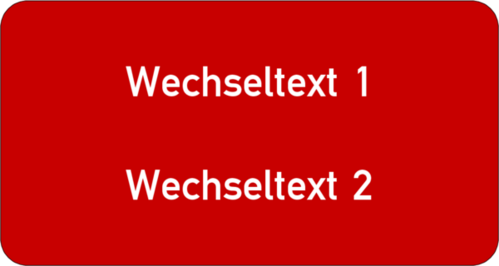 Gravurschild 75x40x1,5mm, Kunststoff rot, 2-zeilig, selbstklebend