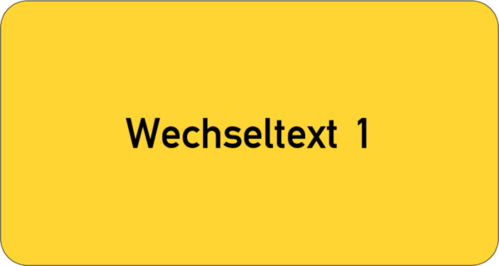 Gravurschild 75x40x1,5mm, Kunststoff gelb, 1-zeilig, selbstklebend