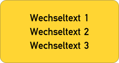 Gravurschild 75x40x1,5mm, Kunststoff gelb, 3-zeilig, selbstklebend