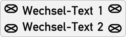 Edelstahlschild  50x15x1,0 mm, Ecken R1,5 mm, Edelstahl V4A 2-zeilig