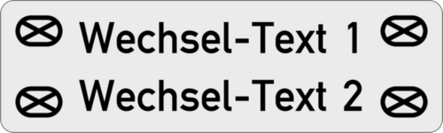 Gravurschild 50x15x1,0 mm, Ecken R1,5 mm, Alu silber, 2-zeilig, 4 Langlöcher