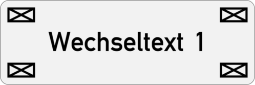 Anlagenschild 60x20x1,0mm, Edelstahl V4A , 1-zeilig, 4 Aussparungen