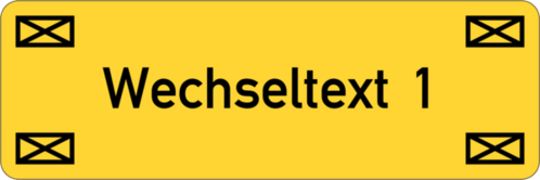 Gravurschild 60x20x1,5mm, Kunststoff gelb, 1-zeilig, 4 Aussparungen