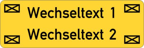 Gravurschild 60x20x1,5mm, Kunststoff gelb, 2-zeilig, 4 Aussparungen