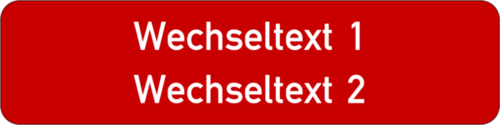 Gravurschild 80x20x1,5mm, Kunststoff rot, 2-zeilig, selbstklebend