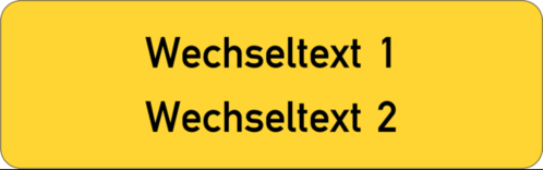 Gravurschild 80x25x1,5mm, Kunststoff gelb, 2-zeilig, selbstklebend