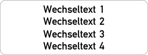 Gravurschild 80x30x1,5mm, Kunststoff weiß, 4-zeilig, selbstklebend