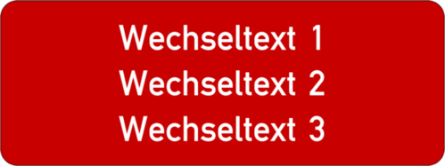 Gravurschild 80x30x1,5mm, Kunststoff rot, 3-zeilig, selbstklebend