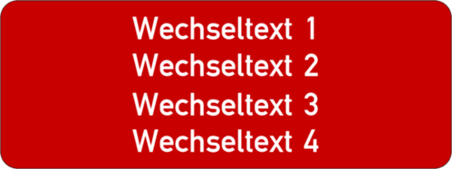 Gravurschild 80x30x1,5mm, Kunststoff rot, 4-zeilig, selbstklebend