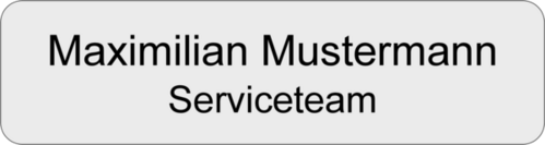 Namensschild Gravouni Alu  silber 75x20x1 mm 2-zeilig