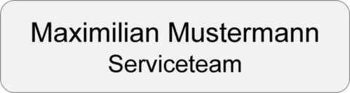 Namensschild Gravouni Alu Edelstahloptik gebürstet 75x20x1 mm 2-zeilig