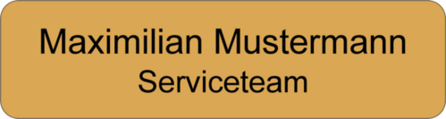 Namensschild Gravouni Alu gold matt 75x20x1 mm 2-zeilig