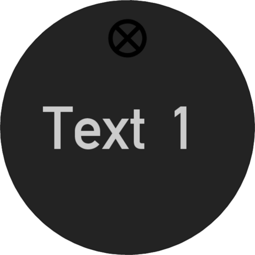 Werkzeugmarke Ø 30 mm Aluminium schwarz matt mit Textgravur