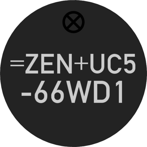 Werkzeugmarke Ø 30 mm Aluminium schwarz mit Textgravur