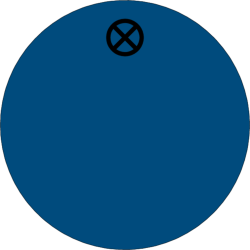 Werkzeugmarke Ø 30 mm Aluminium blau matt blanko