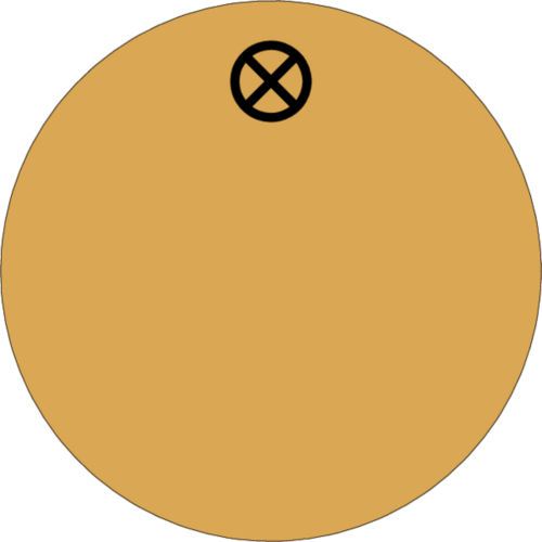 Werkzeugmarke Ø 30 mm Aluminium gold matt blanko