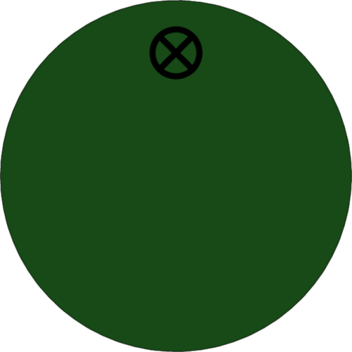 Werkzeugmarke Ø 30 mm Aluminium grün matt blanko