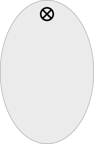 Werkzeugmarke oval Aluminium silber matt blanko