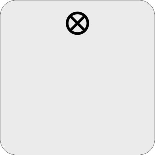 Werkzeugmarke Quadrat Aluminium silber matt blanko