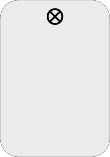 Werkzeugmarke Rechteck Aluminium silber matt blanko