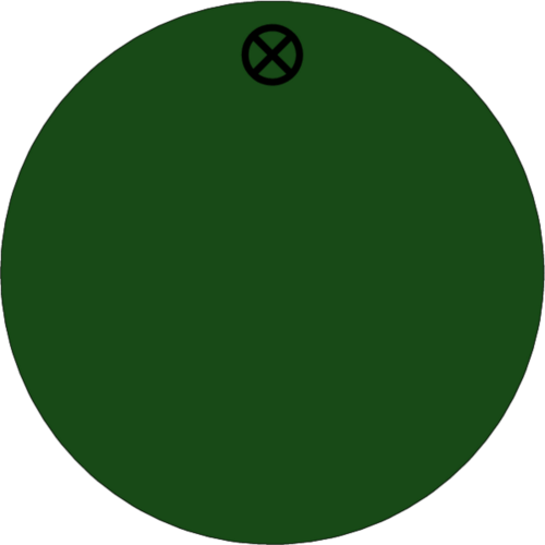 Werkzeugmarke Ø 40 mm Aluminium grün matt blanko