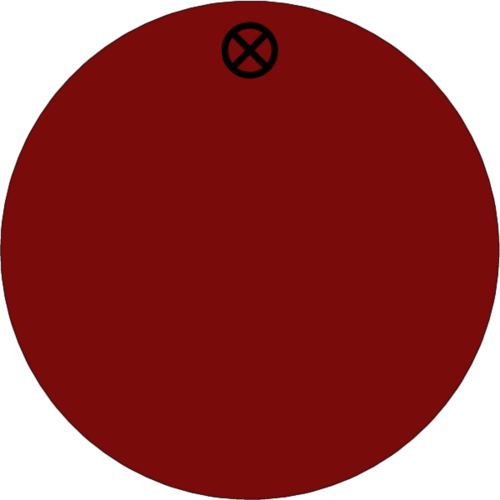 Werkzeugmarke Ø 40 mm Aluminium rot matt blanko