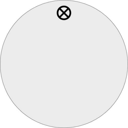 Werkzeugmarke Ø 40 mm Aluminium silber matt blanko