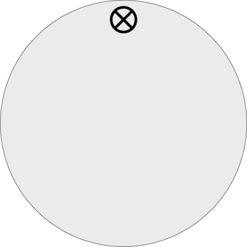 Werkzeugmarke Ø 50 mm Aluminium silber matt blanko