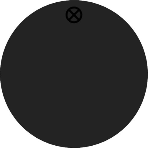 Werkzeugmarke Ø 40 mm Aluminium schwarz matt blanko