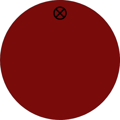 Werkzeugmarke Ø 50 mm Aluminium rot matt blanko