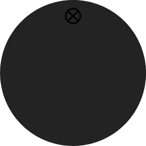 Werkzeugmarke Ø 50 mm Aluminium schwarz matt blanko