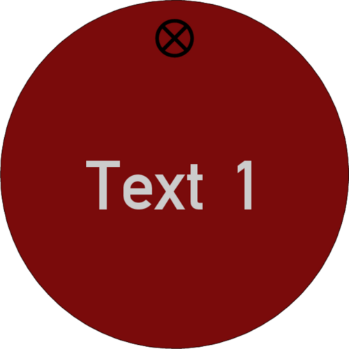 Werkzeugmarke Ø 50 mm Aluminium rot matt mit Textgravur