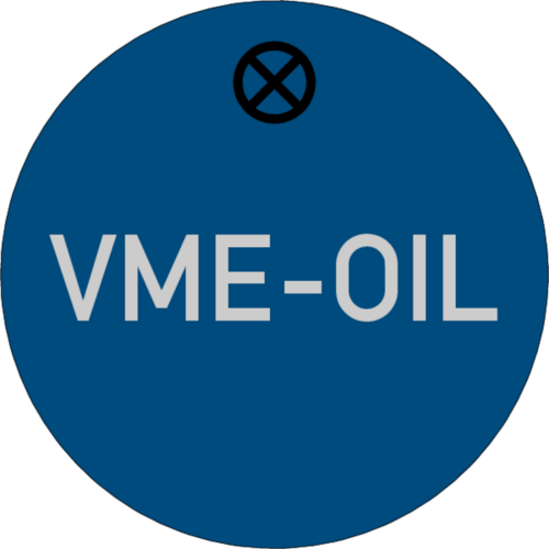 Werkzeugmarke Ø 30 mm Aluminium blau matt mit Textgravur