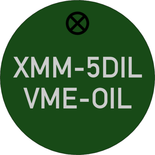 Werkzeugmarke Ø 30 mm Aluminium grün matt mit Textgravur