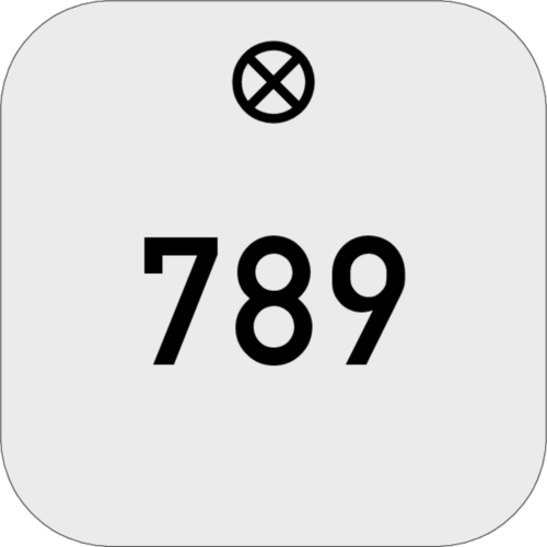 Werkzeugmarke Quadrat Aluminium silber matt mit Zifferngravur